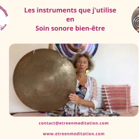 Présentation de quelques instruments que j'utilise en soin sonore bien-être